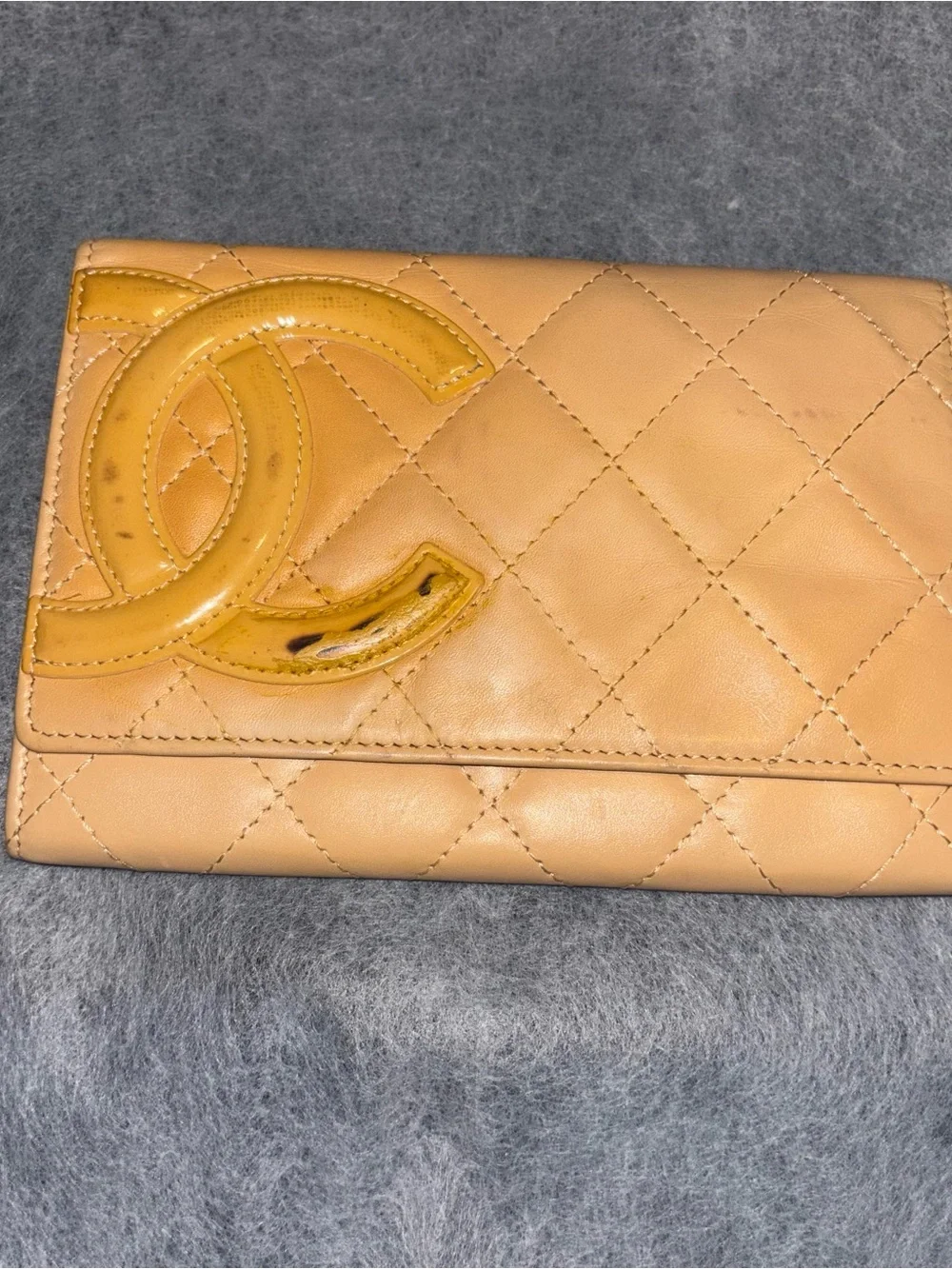 CHANEL Calfskin Quilted Cambon CC Wallet – Yellow Beige with Gold CC Accents